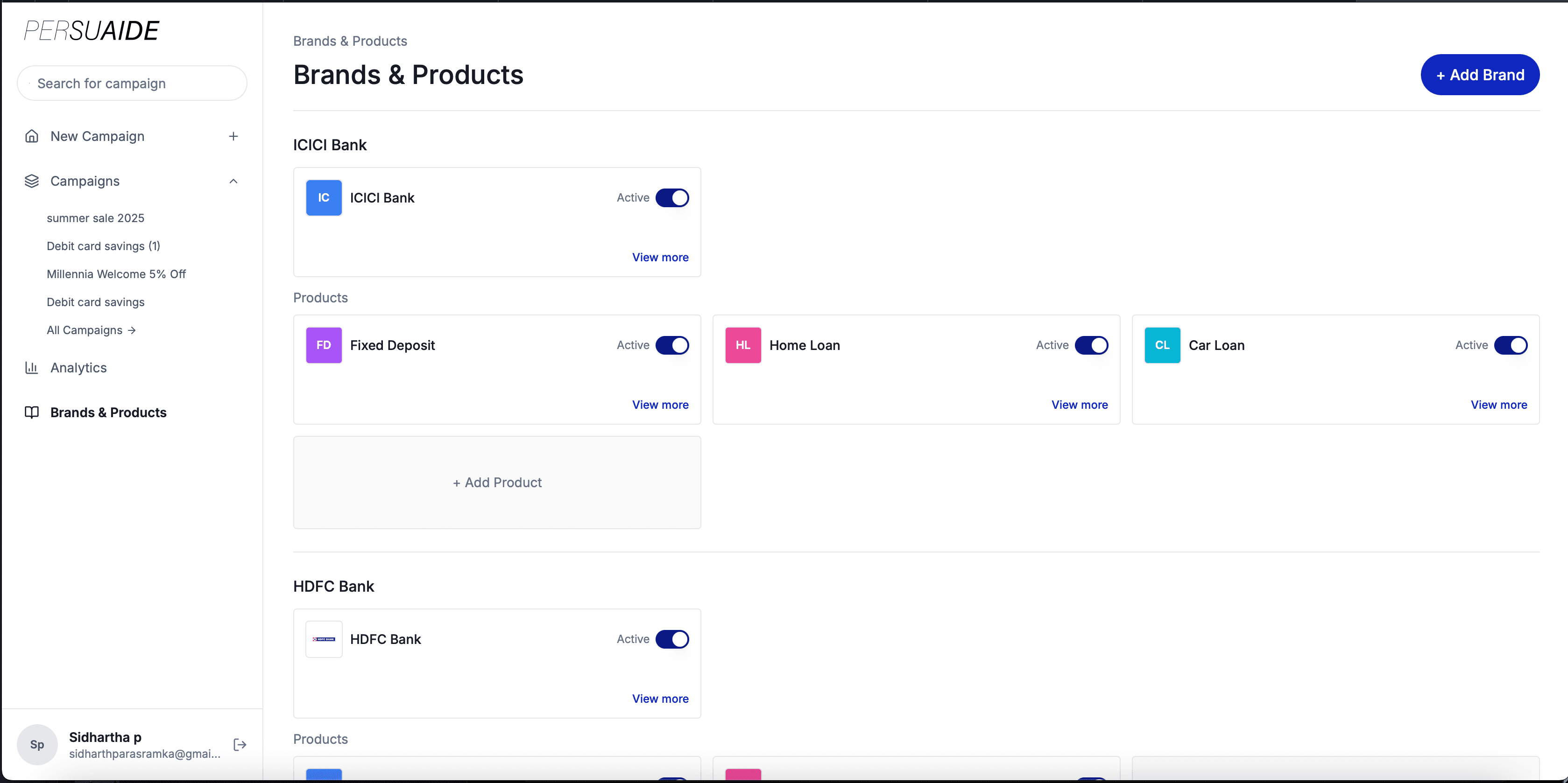 Brand and Products Customization